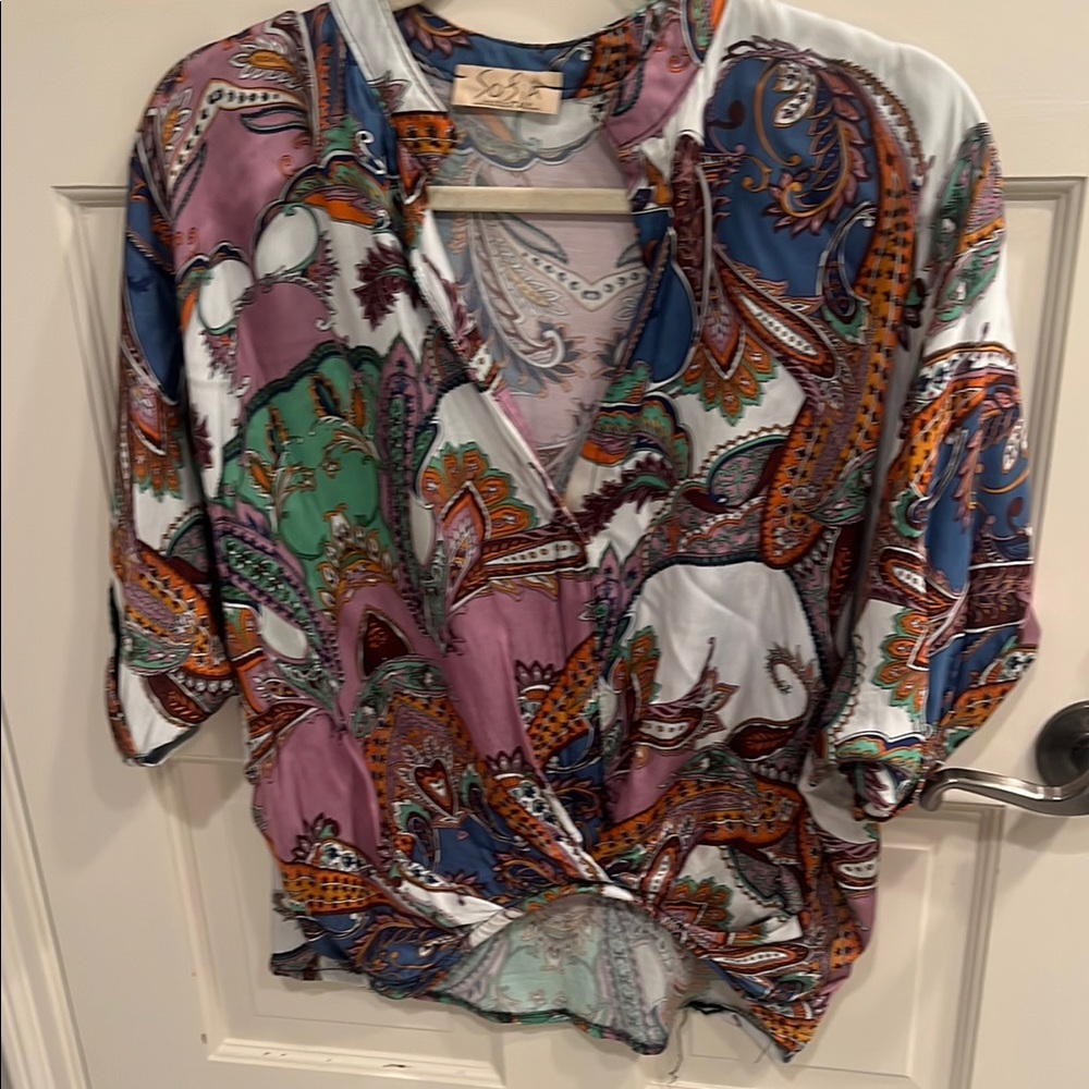 Elegant Multicolor Paisley Blouse